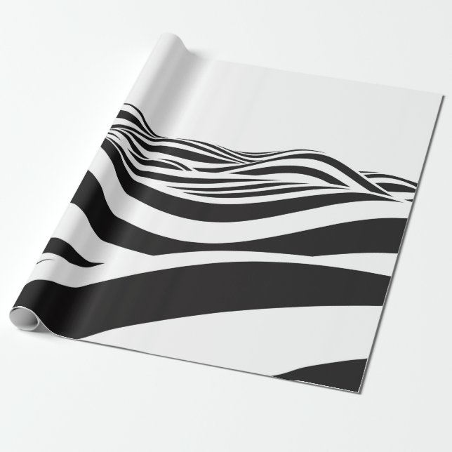 Papier Cadeau Abstrait arrière - plan des vagues. illusion d'opt (Déroulé)