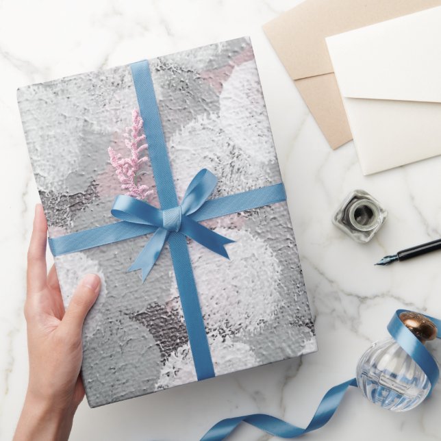 Papier Cadeau abstrait cercle contemporain motif de peinture (Cadeaux)