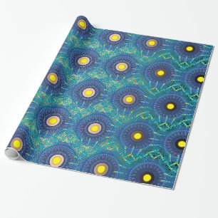 Papier Cadeau Abstrait de style Mandala bleu