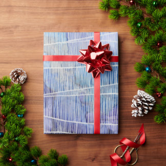 Papier Cadeau Abstrait Encre Alcoolique Lavande avec Lignes Fine