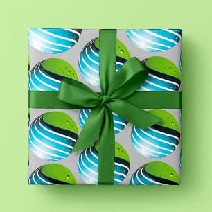 Papier Cadeau Abstrait Green and Blue Globe Modern Earth