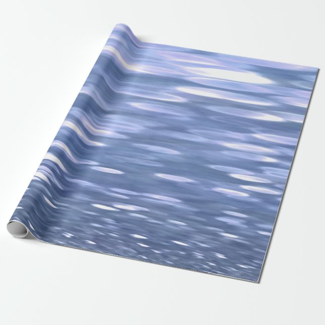 Papier Cadeau Abstrait n° 3 : Brillant bleu poudre (Déroulé)