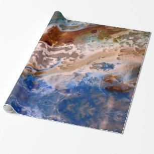 Papier Cadeau Abstrait plage de sable motif motif en mousse d'ea
