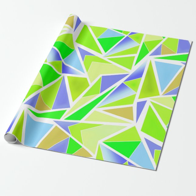 Papier Cadeau Abstrait sans couture géométrique moderne formes t (Déroulé)