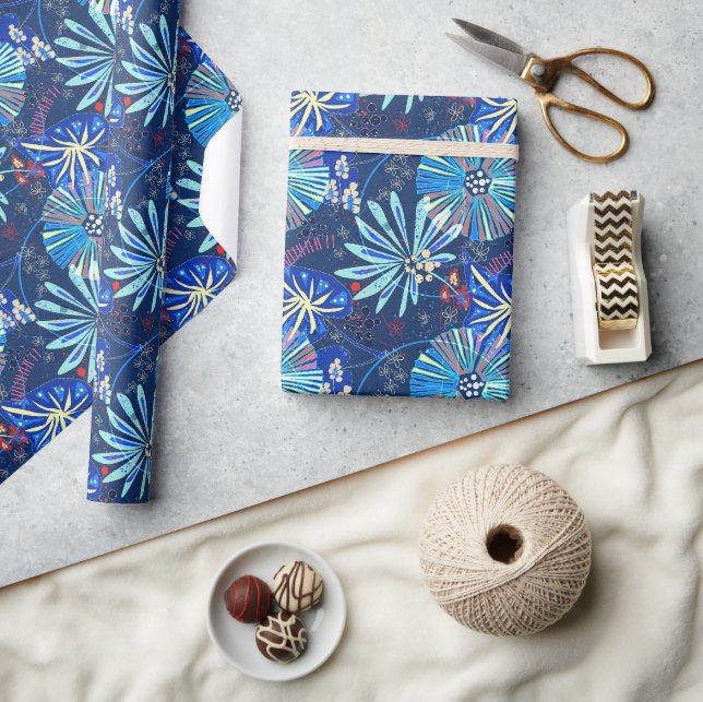 Papier Cadeau Abstrait tropical. (Artisanat)