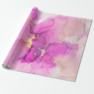 Papier Cadeau Abstrait violet, lilas, rose, arrière - plan or, w