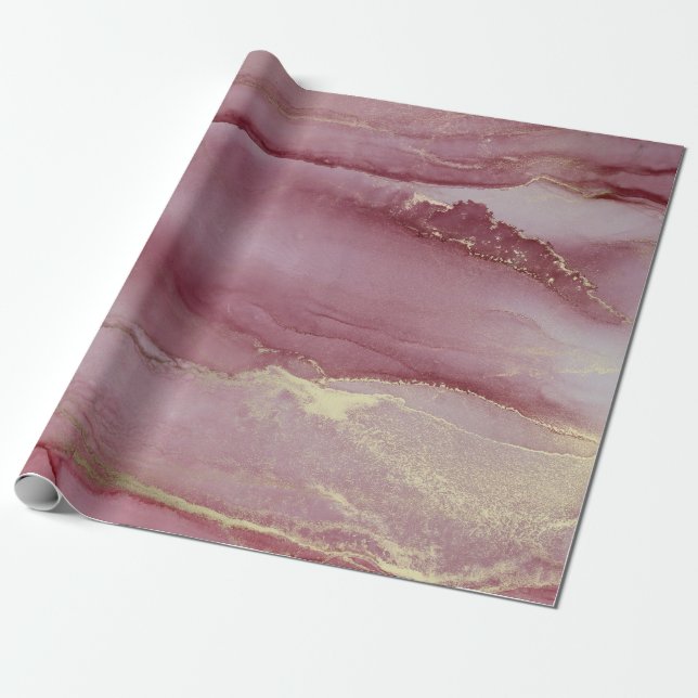 Papier Cadeau Abstrait Viva Magenta  (Déroulé)
