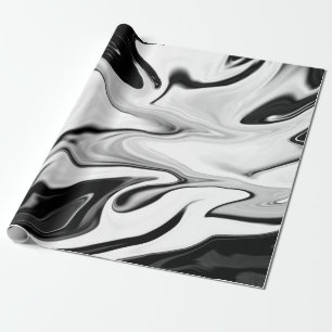 Papier Cadeau Abstraite élégante couleur rétro fluide numérique