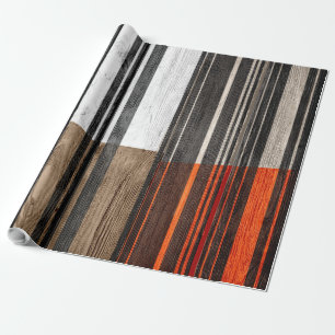 Papier Cadeau Abstraites rayures Pastel Wood