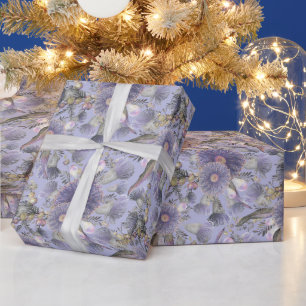 Papier Cadeau Acacia Mauve Romantique & Eucalyptus