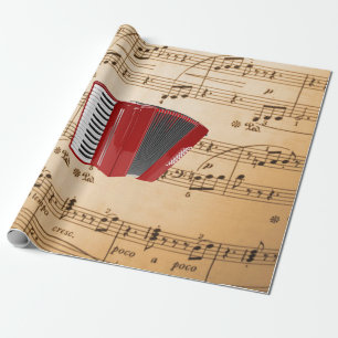 Papier Cadeau Accordion Music, design populaire,