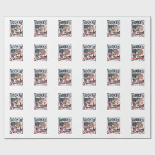 Papier Cadeau Accro à la liberté pêche du 4 juillet