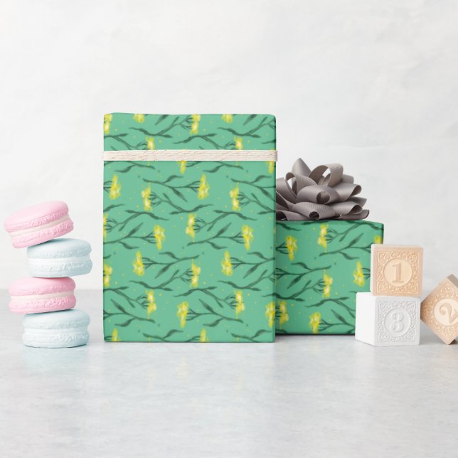 Papier Cadeau Achillée millefeuille (Baby Shower)