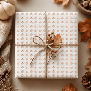 Papier Cadeau Action de grâce – Conception automnale de citrouil