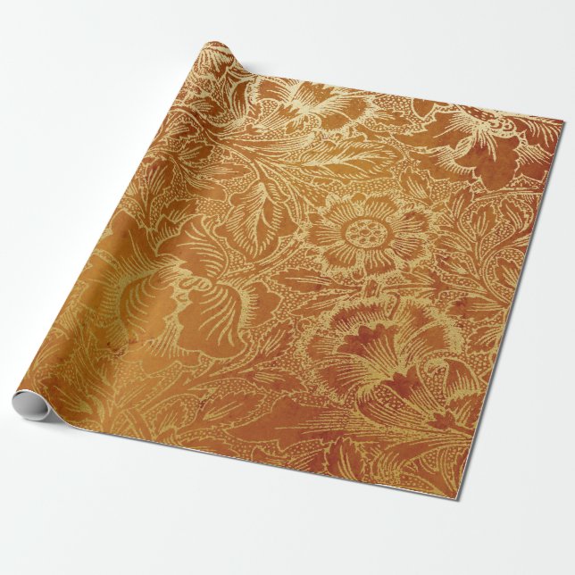Papier Cadeau Action de grâce en feuille d'or (Déroulé)