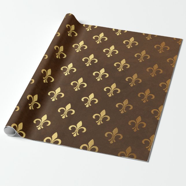 Papier Cadeau Action de grâce en feuille d'or (Déroulé)
