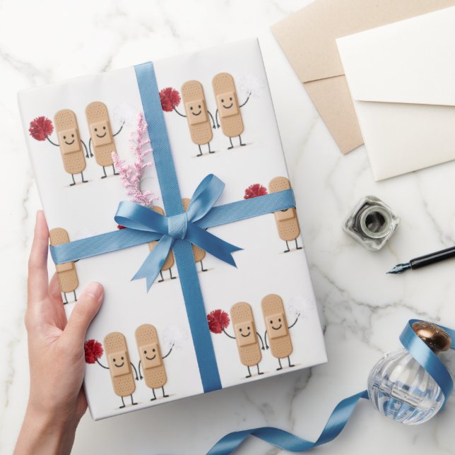 Papier Cadeau Adhesive Bandage Cheerleaders On White (Cadeaux)