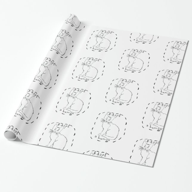 Papier Cadeau Adopter un humain (Déroulé)