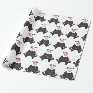 Papier Cadeau Adoptez-moi - Choisir la couleur arrière - plan