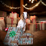 Papier Cadeau Adorable Boer Christmas Chèvres<br><div class="desc">Trop mignon - ces petites chèvres de bateau sont prêtes pour Noël - Il s'agit d'un design d'environ 3 pouces adapté aux petits paquets -</div>