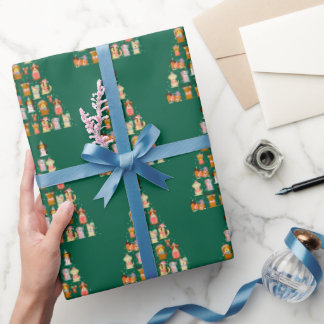 Papier Cadeau Adorable Dog Christmas Tree