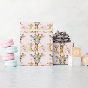 Papier Cadeau Adorable Giraffes Baby shower Anniversaire