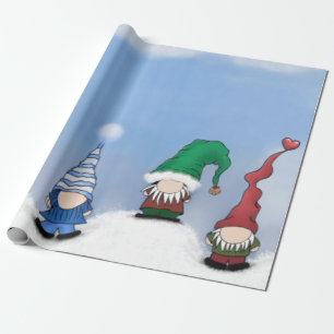 Papier Cadeau Adorable Gnome Posse
