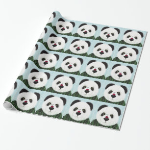 Papier Cadeau Adorable Ours De Panda