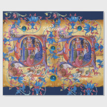 ADORATION DU PARCHEMENT DE NOËL FLORAL MAGI