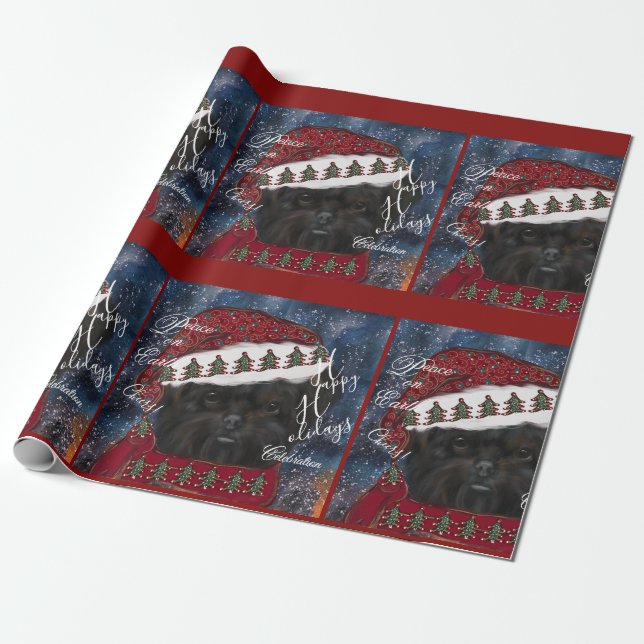 Papier Cadeau Affenpinscher  (Déroulé)