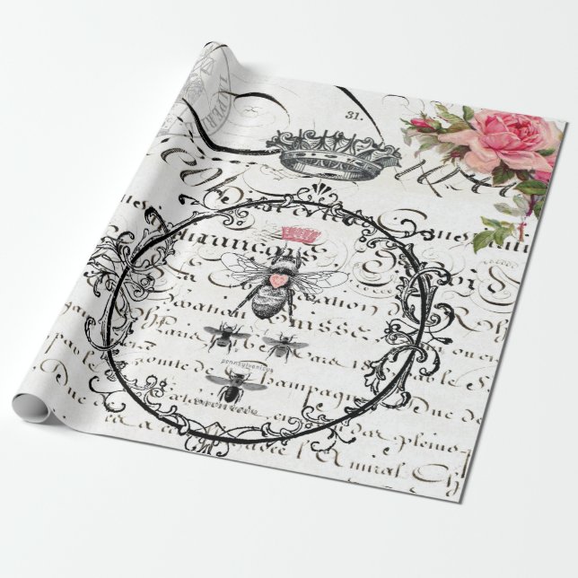 Papier Cadeau Affiche de Decoupage de meubles de reine des (Déroulé)