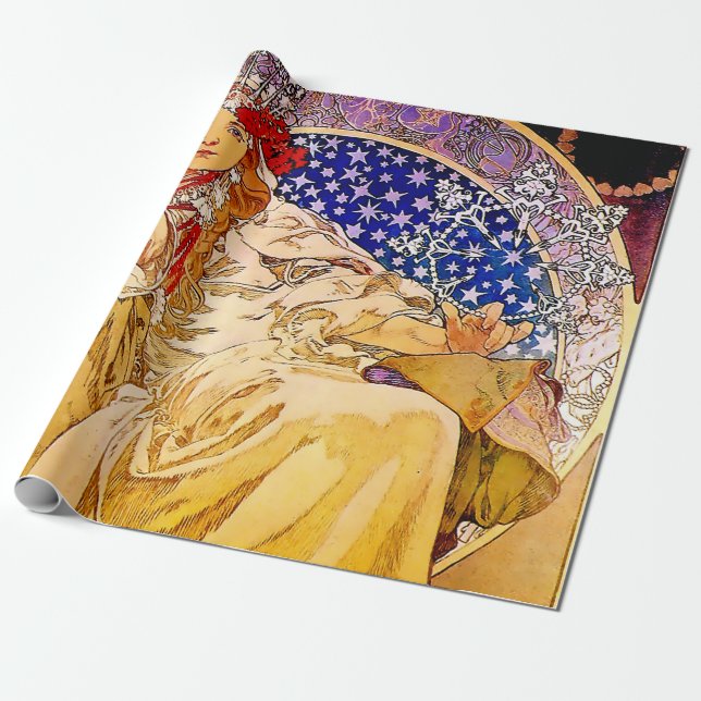 Papier Cadeau Affiche de la princesse Hyacinthe par Alphonse Muc (Déroulé)