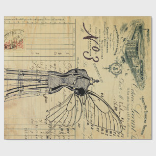 Papier Cadeau Affiche de l'ange 60lb Decoupage de forme de robe