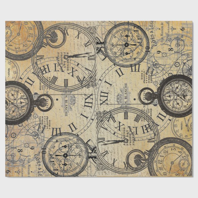 Papier Cadeau Affiche de Tock 60lb Decoupage de coutil (Plat)