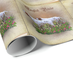 Papier Cadeau Affiche Triptyque Tapisserie Pointer Anglais Acryl