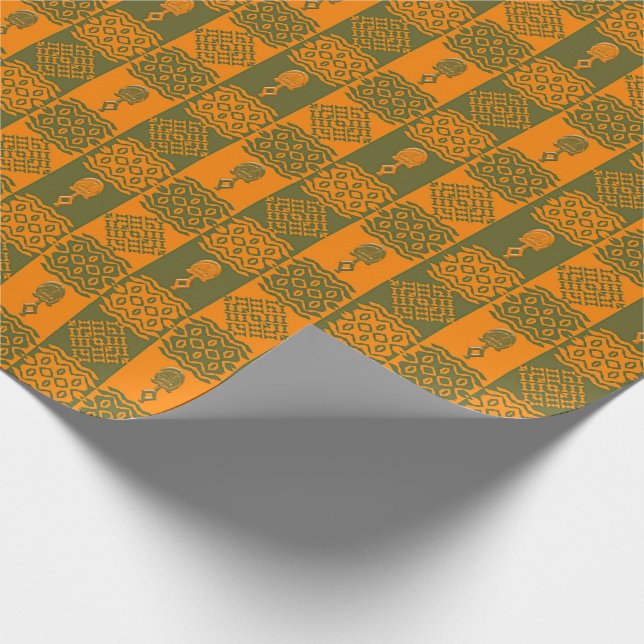 Papier Cadeau Africain géométrique ethnique (Coin)