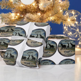 Papier Cadeau Afrique Kenya Belle faune élégante