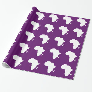 Papier Cadeau Afrique violette Audacieuse