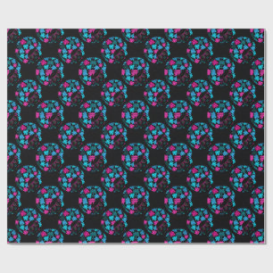 Papier Cadeau Afro Diva Turquoise & Rose Chaud