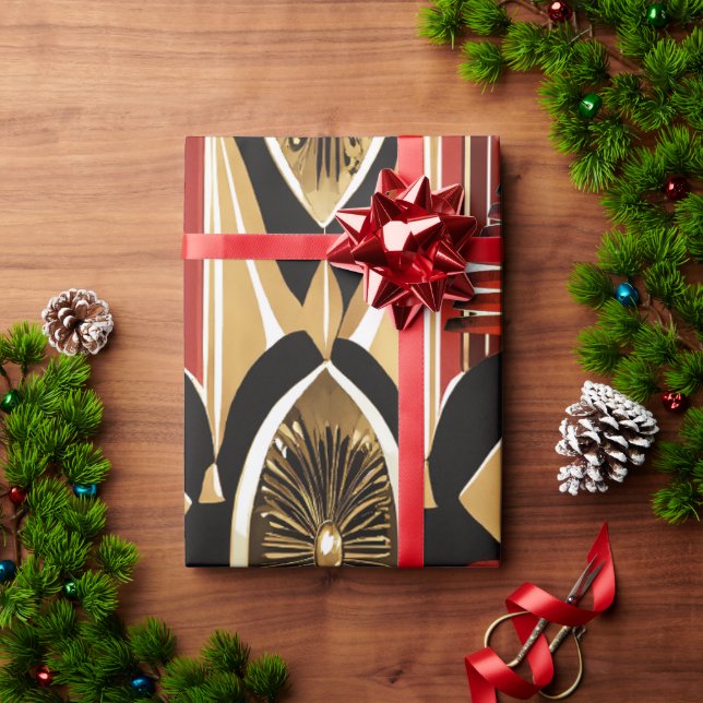 Papier Cadeau Afrocentric Christmas sans couture - 30 pouces x 3 (Cadeau de vacances)