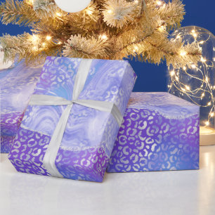 Papier Cadeau Agate Léopard Pastel Motif de Pierre Abstraite G