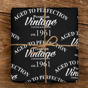 Papier Cadeau Age À Perfection Premium Vintage 1961