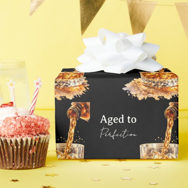 Papier Cadeau Aged To Perfection Men’s Birthday Party (Fête d'anniversaire)