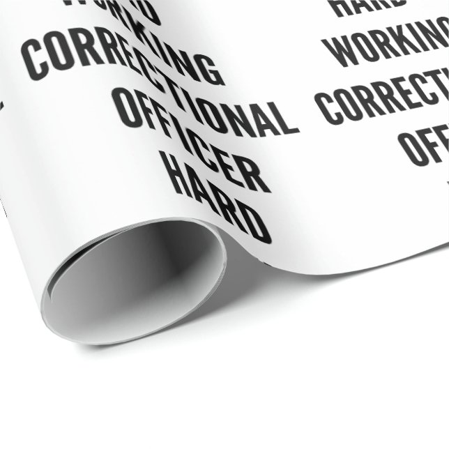 Papier Cadeau Agent correctionnel de travail acharné (Coin rond)