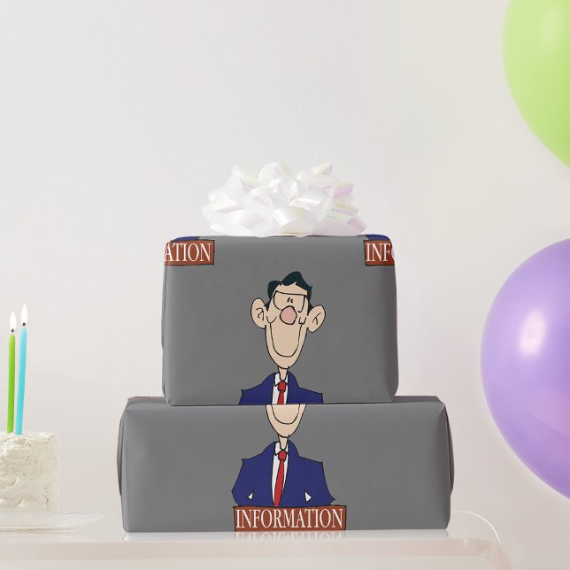 Papier Cadeau Agent d'information Commis professionnel (Créateur téléchargé)