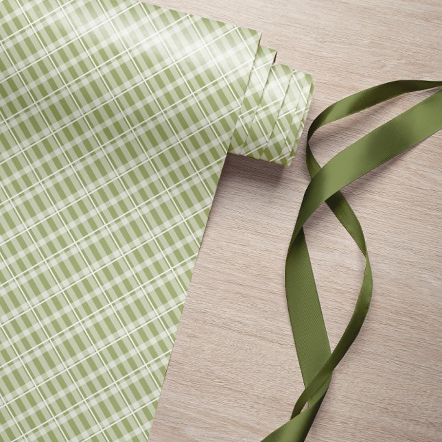 Papier Cadeau Agritourisme Tartan vert Plaid (Créateur téléchargé)