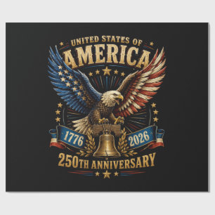 Papier Cadeau Aigle du 250e anniversaire des États-Unis d'Amériq