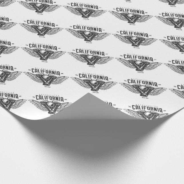 Papier Cadeau Ailes de moto californienne (Coin)