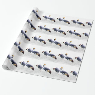 Papier Cadeau ailes grises couronnées grises
