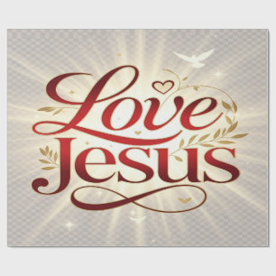 Papier Cadeau Aime Jésus
